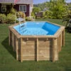 GRE Piscine Bois LILI 2 Ø2,80m X H: 1,07m -Trait Piscine Soldes Magasin 51074094 1
