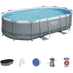 Piscine Ovale 4,88x3,05x1,07 M KAILUA -Trait Piscine Soldes Magasin 51220262 4