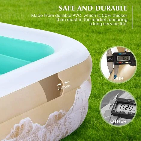 Brace Master Piscine Gonflable Pour Enfants 92 X 56 X 22pour Enfants De 3 Ans Et Plus Piscine Gonflable Pour Enfants Adultes Extérieur Jardin Arrière-cour Vert 6 Brace Master Piscine Gonflable Pour Enfants 92 X 56 X 22pour Enfants De 3 Ans Et Plus Piscine Gonflable Pour Enfants Adultes Extérieur Jardin Arrière-cour Vert – Image 4