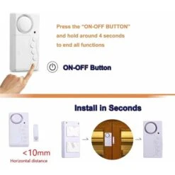 Alarme De Porte De Congélateur Avec Temporisation Alarmes De Porte De Réfrigérateur Piscine Pour La Sécurité Des Enfants Sécurité à La Maison Alarme De Fenêtre Sonnette De Porte Macaron -Trait Piscine Soldes Magasin 51761021 4