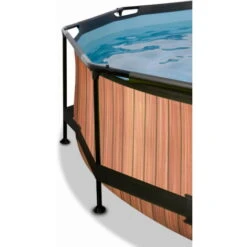 EXIT TOYS Piscine EXIT Wood ø244x76cm Avec Pompe Filtrante - Marron -Trait Piscine Soldes Magasin 52937110 3