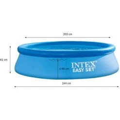 Intex Piscine Familiale Gonflable 244x61cm Piscine D'été Pour Enfants Avec Bache -Trait Piscine Soldes Magasin 53697882 4