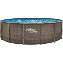 Piscine Tubulaire Rattan ø 4,57x1,22m SUMMER WAVES 7 Piscine Tubulaire Rattan ø 4,57x1,22m SUMMER WAVES -Trait Piscine Soldes Magasin 53776915 2