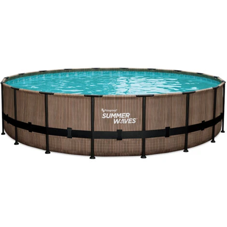 Summer Waves Piscine Tubulaire Teck ø5.49x1.22m SummerWaves 4 Summer Waves Piscine Tubulaire Teck ø5.49x1.22m SummerWaves – Image 2