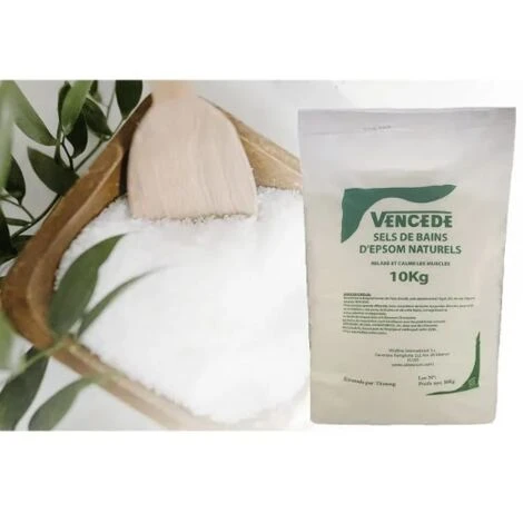 VENCEDE- Sac De Sel D'Epsom 10 Kg -10KG - Source Concentrée De Magnésium - Sel 100% Naturel - Bain Et Soins Personnels 4 VENCEDE- Sac De Sel D'Epsom 10 Kg -10KG - Source Concentrée De Magnésium - Sel 100% Naturel - Bain Et Soins Personnels – Image 2