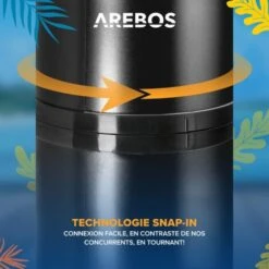 AREBOS Douche Solaire 40 L 220 Cm Avec Thermomètre Intégré Incl.Capot De Protection Noir Pommeau De Douche Rond 9 AREBOS Douche Solaire 40 L 220 Cm Avec Thermomètre Intégré Incl.Capot De Protection Noir Pommeau De Douche Rond -Trait Piscine Soldes Magasin 54226140 3