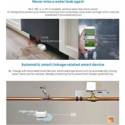Betterlife Dual Probe Wasserlecksucher Mit 100 Dezibel Tonalarm, Tuya Smart/Smart Life App Push-Benachrichtigung 11 Betterlife Dual Probe Wasserlecksucher Mit 100 Dezibel Tonalarm, Tuya Smart/Smart Life App Push-Benachrichtigung -Trait Piscine Soldes Magasin 54395908 5