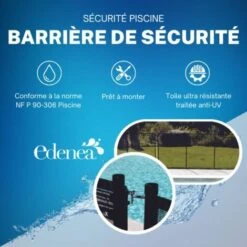 Barrière De Protection Piscine - Module Complet 3,2m - Clôture De Sécurité Souple - Conforme à La Norme NF P 90-306 Piscine - Préventif - EDG -Trait Piscine Soldes Magasin 54681926 4