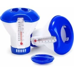 Schwimmender Diffusor Für Pools, Betterlife 2er-Pack Schwimmender Chlordiffusor Mit Einstellbarem Durchflussthermometer Und Verschlusskappe Für Alle Pools, Spas, Aquarien Und Fischteiche