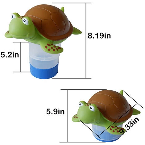 Turtle Chlorine Dispenser Zusammenklappbarer Float Pool Dispenser Für Indoor Outdoor Pool, Betterlife 4 Turtle Chlorine Dispenser Zusammenklappbarer Float Pool Dispenser Für Indoor Outdoor Pool, Betterlife – Image 2