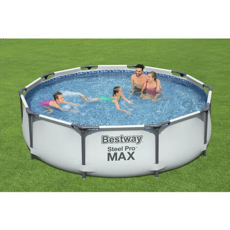 Piscine Hors-sol Tubulaire Bestway Steel Pro Max 305x76 Cm Épurateur à Cartouche De 1 249 L/H 4 Piscine Hors-sol Tubulaire Bestway Steel Pro Max 305x76 Cm Épurateur à Cartouche De 1 249 L/H – Image 2