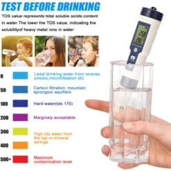 Testeur Combiné Multi-paramètres Professionnel 5 En 1 PH/EC/TDS/salinité/thermomètre Testeur Multifonction Numérique Testeur De Qualité De L'eau -Trait Piscine Soldes Magasin 55764347 4