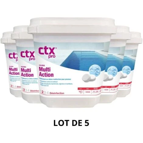 Produit D'entretien Piscine - CTX 393 - Multi Action 250 G - 5 Kg - 5x5 Kg De CTX 3 Produit D'entretien Piscine - CTX 393 - Multi Action 250 G - 5 Kg - 5x5 Kg De CTX
