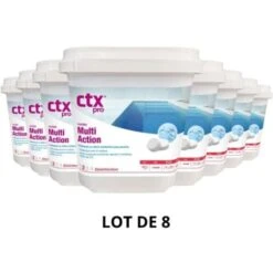 Produit D'entretien Piscine - CTX 393 - Multi Action 250 G - 5 Kg - 8x5 Kg De CTX