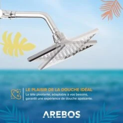 AREBOS Douche Solaire 40L Avec Couvercle Avec Thermomètre Intégré Noir Pommeau De Douche Pivotant Douchette Mobile Douche De Pied 10 AREBOS Douche Solaire 40L Avec Couvercle Avec Thermomètre Intégré Noir Pommeau De Douche Pivotant Douchette Mobile Douche De Pied -Trait Piscine Soldes Magasin 57911401 4