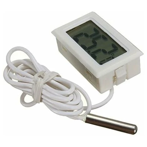 Digital LCD Thermomètre Moniteur De Température Avec Sonde Externe Pour Réfrigérateur Congélateur Réfrigérateur Aquarium - Blanc LO-Ron 2 Digital LCD Thermomètre Moniteur De Température Avec Sonde Externe Pour Réfrigérateur Congélateur Réfrigérateur Aquarium - Blanc LO-Ron