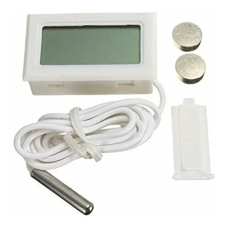 Digital LCD Thermomètre Moniteur De Température Avec Sonde Externe Pour Réfrigérateur Congélateur Réfrigérateur Aquarium - Blanc LO-Ron 6 Digital LCD Thermomètre Moniteur De Température Avec Sonde Externe Pour Réfrigérateur Congélateur Réfrigérateur Aquarium - Blanc LO-Ron – Image 5