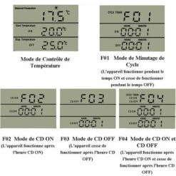 Prise Thermostat Regulateur De Température Numérique Chauffage Refroidissement Avec Sonde, LCD Prise Contrôleur De Température Minuteur Pour Aquarium Incubateur Serre LO-Ron -Trait Piscine Soldes Magasin 57915805 4
