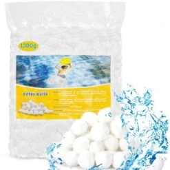 500g Balles Filtrantes,Boules De Filtre De Piscine,Réutilisables,Média Filtre à Fibres Peut Remplacer 25 Kg Sable Quartz Piscine Filtres à Sable Filtrage De L'eau,Utilisées Dans Les Piscines