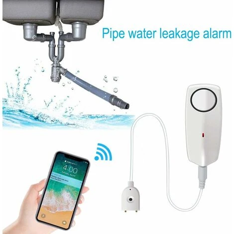 Capteur D'alarme D'eau Avec Détecteur De Fuite WiFi à Bruit Fort De 60 DB, Alarme De Fuite De Débordement, Leaker De Surveillance à Distance Pour Pompe à Eau Du Sous-Sol Du Chauffe-Eau 5 Capteur D'alarme D'eau Avec Détecteur De Fuite WiFi à Bruit Fort De 60 DB, Alarme De Fuite De Débordement, Leaker De Surveillance à Distance Pour Pompe à Eau Du Sous-Sol Du Chauffe-Eau – Image 3