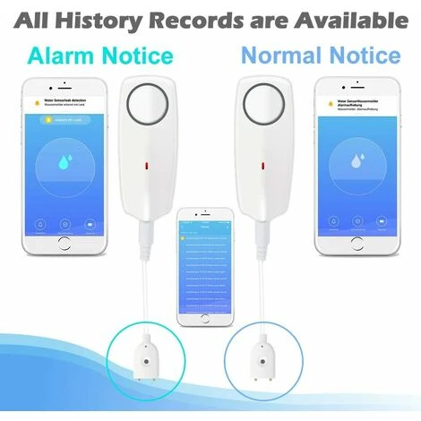 Capteur D'alarme D'eau Avec Détecteur De Fuite WiFi à Bruit Fort De 60 DB, Alarme De Fuite De Débordement, Leaker De Surveillance à Distance Pour Pompe à Eau Du Sous-Sol Du Chauffe-Eau 7 Capteur D'alarme D'eau Avec Détecteur De Fuite WiFi à Bruit Fort De 60 DB, Alarme De Fuite De Débordement, Leaker De Surveillance à Distance Pour Pompe à Eau Du Sous-Sol Du Chauffe-Eau – Image 5