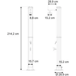Douche Solaire Argent/noir 35 Litres Oskar 9 Douche Solaire Argent/noir 35 Litres Oskar -Trait Piscine Soldes Magasin 59175090 3