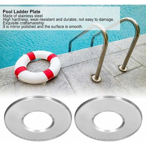 Couverture De Remplacement D'échelle De Piscine,2 Pièces Plaque De Couverture D'écusson D'échelle De Piscine Pour Pièces De Rechange De Main Courante De Piscine De Tuyau D'échelle De 4.3 Cm LO-Ron 7 Couverture De Remplacement D'échelle De Piscine,2 Pièces Plaque De Couverture D'écusson D'échelle De Piscine Pour Pièces De Rechange De Main Courante De Piscine De Tuyau D'échelle De 4.3 Cm LO-Ron – Image 5