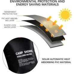 MINKUROW Sac De Douche Solaire Camping-20l Douche Solaire Camping Randonnée Sac De Douche-Solaire Portable Eau Chaude Avec Flexible Amovible À 45°C Tête Douche Commutable -Trait Piscine Soldes Magasin 60014357 3