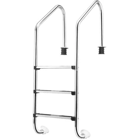 RELAX4LIFE Échelle De Piscine à 3 Marches En Acier Inoxydable Avec Protection Antidérapante, Escalier De Piscine Chargeable à 150KG Pour Piscines, Centres De Spa, Parcs Aquatiques, 63x146 CM (Modèle 2 3 RELAX4LIFE Échelle De Piscine à 3 Marches En Acier Inoxydable Avec Protection Antidérapante, Escalier De Piscine Chargeable à 150KG Pour Piscines, Centres De Spa, Parcs Aquatiques, 63x146 CM (Modèle 2