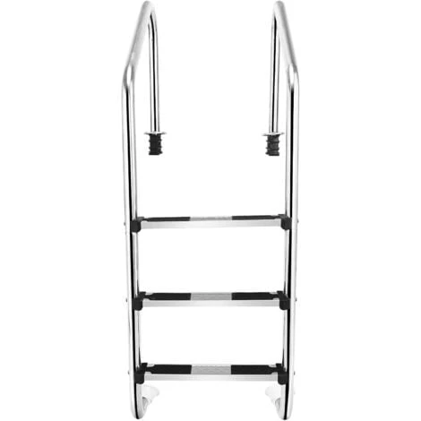 RELAX4LIFE Échelle De Piscine à 3 Marches En Acier Inoxydable Avec Protection Antidérapante, Escalier De Piscine Chargeable à 150KG Pour Piscines, Centres De Spa, Parcs Aquatiques, 63x146 CM (Modèle 2 4 RELAX4LIFE Échelle De Piscine à 3 Marches En Acier Inoxydable Avec Protection Antidérapante, Escalier De Piscine Chargeable à 150KG Pour Piscines, Centres De Spa, Parcs Aquatiques, 63x146 CM (Modèle 2 – Image 2