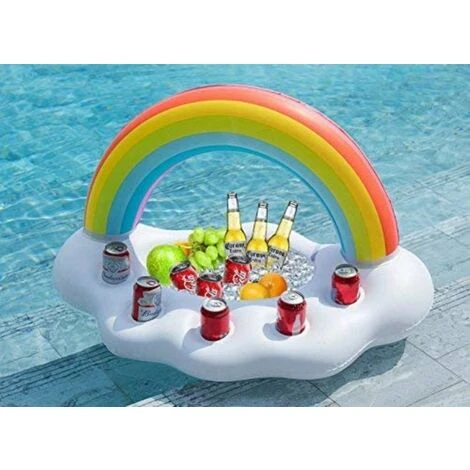 Bar De Piscine Gonflable Nuage Arc-en-Ciel Bar Flottant Boisson Salade Fruits Pour Piscine Ou Spa Flotteur Fête Accessoires été 4 Bar De Piscine Gonflable Nuage Arc-en-Ciel Bar Flottant Boisson Salade Fruits Pour Piscine Ou Spa Flotteur Fête Accessoires été – Image 2