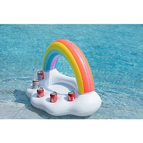 Bar De Piscine Gonflable Nuage Arc-en-Ciel Bar Flottant Boisson Salade Fruits Pour Piscine Ou Spa Flotteur Fête Accessoires été 6 Bar De Piscine Gonflable Nuage Arc-en-Ciel Bar Flottant Boisson Salade Fruits Pour Piscine Ou Spa Flotteur Fête Accessoires été – Image 4
