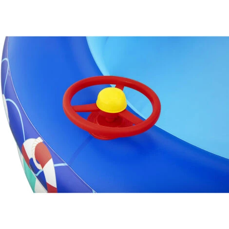 Piscine Gonflable Pour Enfants Bestway 213x155x132 Cm Bateau Bleu Avec Auvent Et Gouvernail Sonnette Plus De 3 Ans 4 Piscine Gonflable Pour Enfants Bestway 213x155x132 Cm Bateau Bleu Avec Auvent Et Gouvernail Sonnette Plus De 3 Ans â Image 2