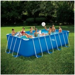 Piscine Tubulaire Rectangulaire TICO 1 - 4.88 X 2.44 X 1.22 M - Filtration à Sable 4.5 M3/h -Trait Piscine Soldes Magasin 62158029 2