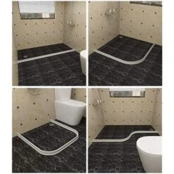 Adoture Barrière De Douche Pliable Et Système De Rétention Pour Barrage D'eau Et Maintient L'eau à L'intérieur Du Seuil -Trait Piscine Soldes Magasin 64046932 3