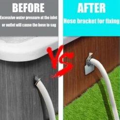 2 Supports De Tuyau De Piscine, Pour Tuyaux De 30 Mm à 38 Mm, Résistant Aux Ruptures, Déchirures, Crevaisons(Gris) -Trait Piscine Soldes Magasin 65039818 3