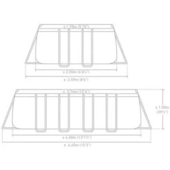 Piscine Hors-sol INTEX Prism Frame - Rectangulaire - 400x200x100cm -Trait Piscine Soldes Magasin 6642070 5
