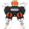 Distributeur D'eau à 2 Voies Distributeur D'eau 3/4 Et 1/2 Avec Adaptateur De Robinet Pour Minuterie D'arrosage De Jardin Et Tuyau D'arrosage, Débit D'eau Réglable Et Verrouillable