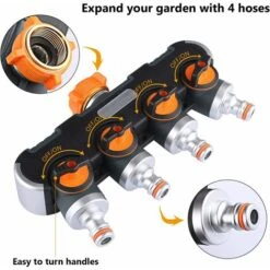 Distributeur 4 Voies, Distributeur D'eau 3/4 Avec Robinet D'arrêt Adaptateur Robinet, Débit D'eau Réglable Et Verrouillable, Distributeur De Tuyau Multi-raccordement Pour Jardin 9 Distributeur 4 Voies, Distributeur D'eau 3/4 Avec Robinet D'arrêt Adaptateur Robinet, Débit D'eau Réglable Et Verrouillable, Distributeur De Tuyau Multi-raccordement Pour Jardin -Trait Piscine Soldes Magasin 66965131 3