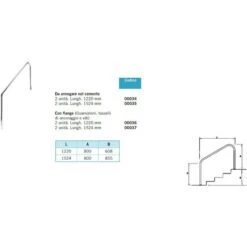 Astral Main Courante Avec Platine à Visser X2 Longueur 1524mm -Trait Piscine Soldes Magasin 69558749 3