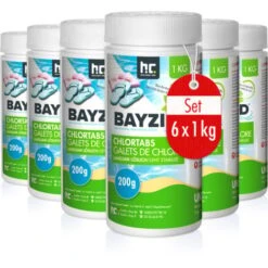 6 X 1 Kg Bayzid Galets De Chlore Lent (200g)