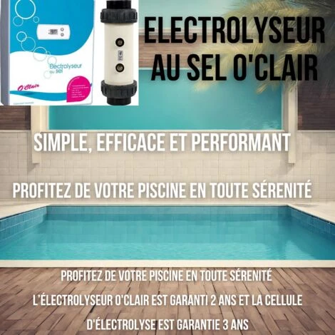 Electrolyseur Au Sel O'clair S60 Pour Piscines Jusqu'à 60m3 6 Electrolyseur Au Sel O'clair S60 Pour Piscines Jusqu'à 60m3 – Image 4