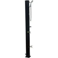 Trait Piscine Soldes Magasin 17 Douche Solaire Ronde PVC Fresh 14 - 40L + Mitigeur Et Rince-pieds