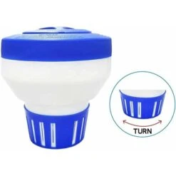 Distributeur De Chlore Flottant Pour Piscine, Support Chimique Pour Tablettes De Chlore Jusqu'à 7,6 Cm, 15 évents De Débit Réglables -Trait Piscine Soldes Magasin 74955619 4