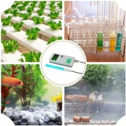 SEENLIN Ph-Metre Haute Precision Ph Testeur Portable Retro-Eclairage Affichage Testeur Qualite De L'Eau Potable Pour L'Eau De Laboratoire Hydroponique Aquarium Piscine Blanc Ph-3012B -Trait Piscine Soldes Magasin 75560374 3