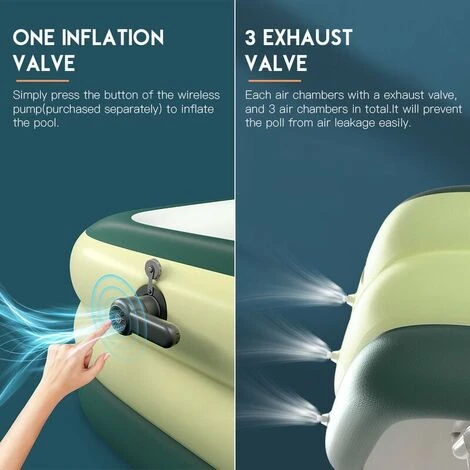 SEENLIN Piscine Gonflable Pour Jardin Extérieur, Piscine De 1,8 M 5 SEENLIN Piscine Gonflable Pour Jardin Extérieur, Piscine De 1,8 M – Image 3