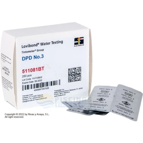 Boîte Réactifs DPD 3 Pour Photomètre 250 Unités Lovibond 4 Boîte Réactifs DPD 3 Pour Photomètre 250 Unités Lovibond – Image 2