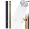 AREBOS Douche Solaire 35 L Avec Thermomètre Intégré & Douche De Pied Pommeau De Douche Rond Température De L'eau Jusqu'à 60°C -Trait Piscine Soldes Magasin 82174962 1