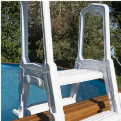 Échelle Double 4 Marches + Plate-forme Pour Piscine Hors-sol Hauteur 120 à 132 Cm 8 Échelle Double 4 Marches + Plate-forme Pour Piscine Hors-sol Hauteur 120 à 132 Cm -Trait Piscine Soldes Magasin 82243920 3