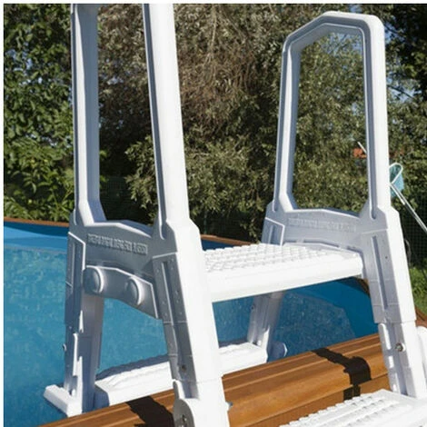 Échelle Double 4 Marches + Plate-forme Pour Piscine Hors-sol Hauteur 120 à 132 Cm 5 Échelle Double 4 Marches + Plate-forme Pour Piscine Hors-sol Hauteur 120 à 132 Cm – Image 3